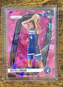 2024 Panini Prizm #250 Rob Dillingham Pink Ice Prizms Timberwolves RC Rookie - Imagen 1 de 2
