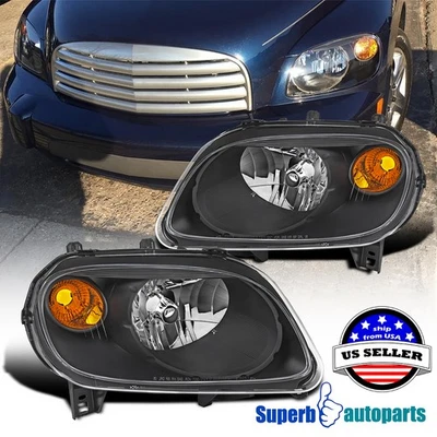 For 2006-2011 Chevy HHR Black Headlights Lamps Replacement 06 07 08 09 10 11 Foto 1 de 4