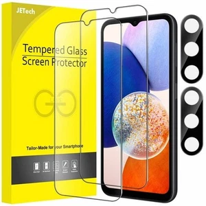 Protector de pantalla de vidrio templado JETech Samsung Galaxy A14 5G/4G 6,6 pulgadas paquete de 2 - Imagen 1 de 7