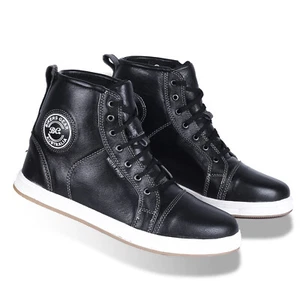 BGA Men's Urban Motorcycle Riding Sneakers Shoe Waterproof Leather Touring Boots - Picture 1 of 7