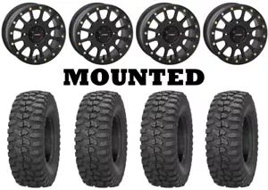 Kit 4 Sedona Rock-A-Billy 28x10-14 on System 3 SB-5 Beadlock Matte Black POL - Picture 1 of 5