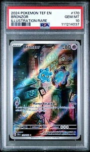 2024 Pokemon Temporal Forces Bronzor FA Illustration Rare IR #170/162 PSA 10 - Picture 1 of 2