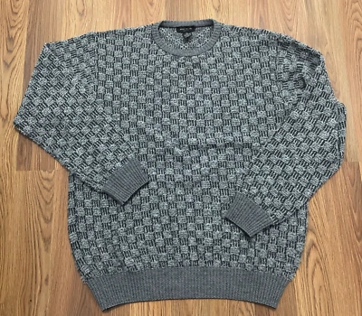 Suéter Mino Milano Para Hombres 2XL Cuello Redondo Geométrico Tejido Mezcla de Lana Foto 1 de 4