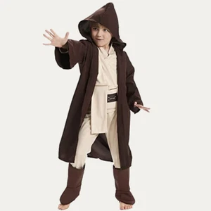 Kid Star Wars Jedi Knight Obi Wan Kenobi Cosplay Costume Outfits Halloween Suit - Picture 1 of 12