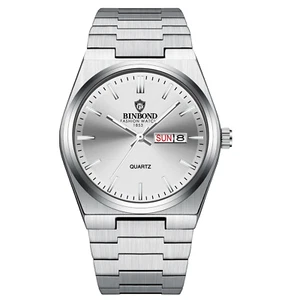BINBOND Men's Quartz Luxury Watch Stainless Waterproof Luminous Day/Date NEW - Picture 1 of 2