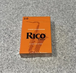 Rico Tenor Saxophone Reeds 2.0 New Unopened Box of 10 Reeds, D’Addario RKA1020 - Picture 1 of 1