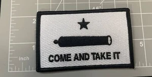 COME AND TAKE IT FLAG PATCH TEXAS REVOLUTION embroidered iron-on GONZALES CANNON - Picture 1 of 5