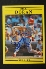 Bill Doran Cincinnati Reds Autographed 1991 Fleer #63 Signed Baseball Card