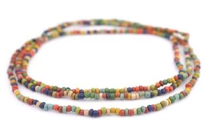 Vintage-Style Medley Java Glass Seed Beads 4mm, 48 Inch Strand Indonesia - Picture 1 of 3