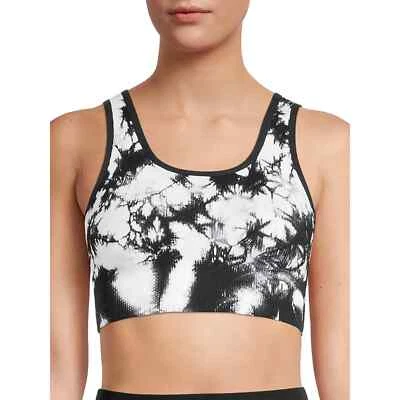 Sujetador deportivo Avia para mujer blanco/negro soporte bajo sin costuras cuello redondo talla pequeña Foto 1 de 4