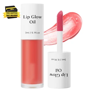 Hydrating Lip Glow Oil, Moisturizing Lip Glow Oil, Lip Plumper Gloss, Transparen - Picture 1 of 7