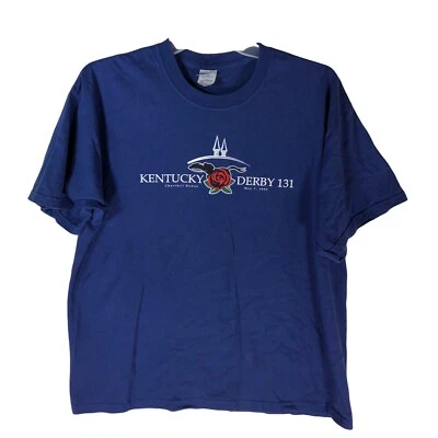 Kentucky Derby 131 Churchill Downs 2005 Tshirt Extra Large Blue Short Sleeve - Изображение 1 из 4