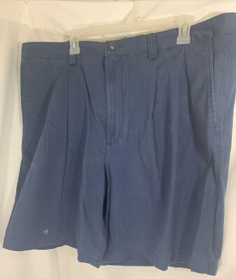 NEW St Johns Bay Classic Shorts Double Pleats Men's 42 Blue New with Tags - Image 1 of 4