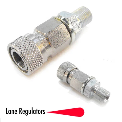 LANE REGULATORS Pistola de aire hembra de acero inoxidable acoplador de desconexión rápida 8 mm Foster 1/8 BSP rosca macho