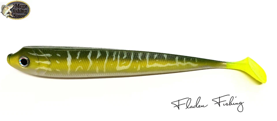 FLADEN Shad Gummifisch Pike 13cm 15cm 20cm Hecht Zander Heilbutt Dorsch - Bild 1 von 1