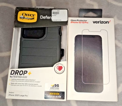 Funda OTTERBOX Defender Pro Series iPhone 2021 Grande Pro y Protector Pantalla Cristal Foto 1 de 4