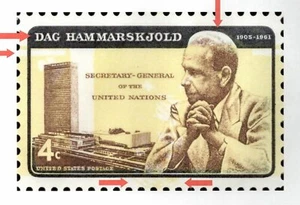 US # 1204v (1962) MNH, 4c EFO: Yellow inverted (New: down color shift) Oops!! - Picture 1 of 5