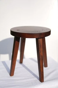 Solid Ash Wool Stool - Picture 1 of 9