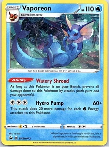 Vaporeon SWSH072 Holo Sword & Shield Promo - Pokemon Card - NM - Picture 1 of 2