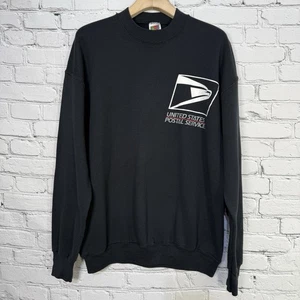 Vintage USPS United States Postal Service Sweatshirt Size XL Black 90s Crewneck - Picture 1 of 14