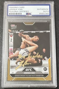 Joshua “The Fearless” Van Signed Gold Topps Now Rookie Card. RC. PSA COA. UFC - Picture 1 of 2