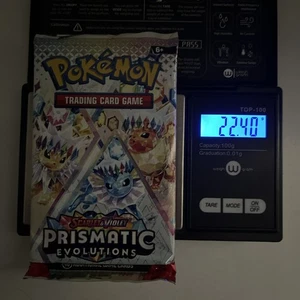VERY HEAVY! 22.40g Prismatic Evolutions Pokemon TCG Booster Pack (SEALED)✅ - Picture 1 of 2