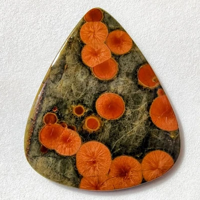 Piedra preciosa cabujón obsidiana cabujón de maní natural de 41 quilates para joyería 45,8 x 38 x 3,5 mm Foto 1 de 3