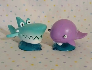 Vintage 2003 Hasbro Rubbadubbers Winona Whale Finbar Shark Toy Action Figures - Picture 1 of 10