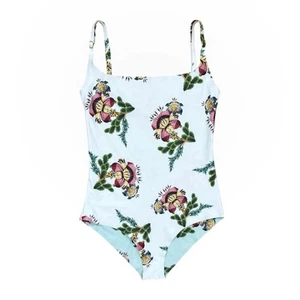 Agua Bendita Square Neckline Reversible One Piece Floral Print Swimsuit Size 8 - Imagen 1 de 7