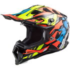 Ls2 Mx700 Subverter Evo Rascal Motocross Crash Helmet Black Fluo Orange 