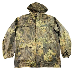 VTG Columbia Men’s Hooded Break-Up PVC Rain Coat Mossy Oak Camo • Medium - Picture 1 of 8