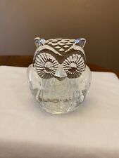 Vtg Colonial Candle Owl Votive Candleholder Tealight Glass