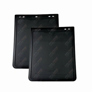 Pair Heavy Duty Mud Flaps Black 12 inch wide x 14 inch drop 4WD Truck Trailers - Picture 1 of 2