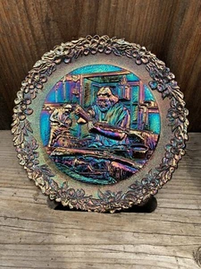 Vtg Fenton Carnival Glass Collector Plate No. 7 The Gunsmith 1976 P. Lefevre - Picture 1 of 2
