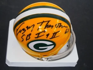 FUZZY THURSTON SIGNED RIDDELL MINI THROWBACK HELMET INSCRIBED "SBI & II" PSA COA - Picture 1 of 2
