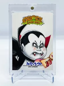 2024 Gross Card Con ACEVEDO Signed Sketch Card RARE Nasty Nick GARBAGE PAIL KIDS - Picture 1 of 3