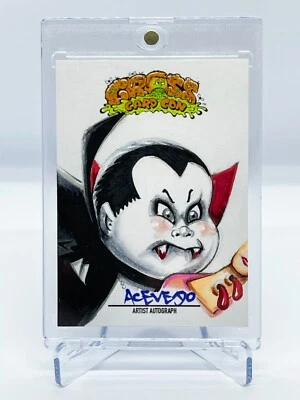2024 Gross Card Con ACEVEDO Signed Sketch Card RARE Nasty Nick GARBAGE PAIL KIDS - Image 1 of 3