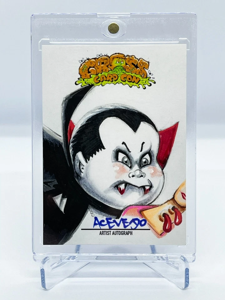2024 Gross Card Con ACEVEDO Signed Sketch Card RARE Nasty Nick GARBAGE PAIL KIDS - Image 1 of 3