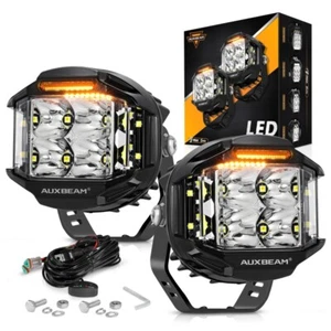 AUXBEAM 4" Tirador Lateral LED Luz de Trabajo Cubo Vainas Conducción Todoterreno Para Jeep Pickup - Imagen 1 de 12