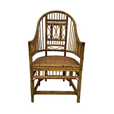 Vintage Bamboo Arm Chair With Caned Seat Rattan Chair