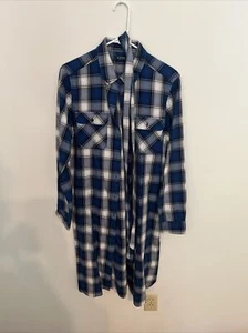 Ralph Lauren Blue/White Plaid Button-Down Long Sleeve Shirt w/pockets Sz. 12 - Picture 1 of 2