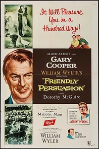 Poster Friendly Persuasion 1956 27"x41" VF 7.5 Gary Cooper Anthony Perkins - Picture 1 of 1