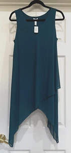 Neu mit Etikett, SOMA Tunika Top - türkis Viskose Netz, Lagenlook, gefüttert, ärmellos, Medium - Bild 1 von 8