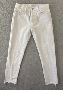 Moussy Vintage Jeans Womens 26 Howa Distressed Cropped Button Fly Made in Japan - Picture 1 of 13