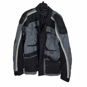 FIRSTGEAR - Chaqueta de carreras negra y gris para hombre - Talla pequeña para hombre alta - Imagen 1 de 12