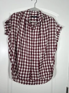Madewell rot kariertes Oversized Shirt - Damen Größe XS - Bild 1 von 3