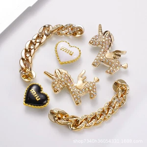 1x Trendy Shoe Charms Accessories Bling Rhinestone Pearl Girl Gift For Croc Shoe - Picture 1 of 27
