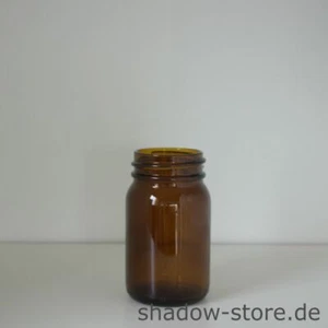 Apothekerglas, Vorratsglas, Weithalsflasche, 200 ml, GL55, braun, inkl. Deckel - Bild 1 von 4