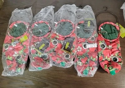 5-Plantador suspenso vertical gravidade jardim saco de 6 furos para morango e raiz nua  - Imagem 1 de 4