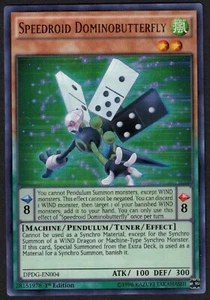 Yugioh Speedoid Dominobutterfly DPDG-EN004 Ultra Raro 1a Edición - LP - Imagen 1 de 2